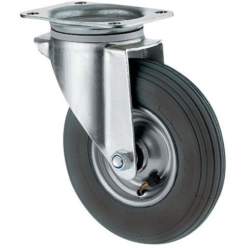 Capacité de Charge de 900 kg roulettes pivotantes Extra-Plates à Profil Bas roulettes de Transport industrielles roulettes de Remplacement pour Meubles de 2 po / 50 mm Nylon 4 pièces Noir 