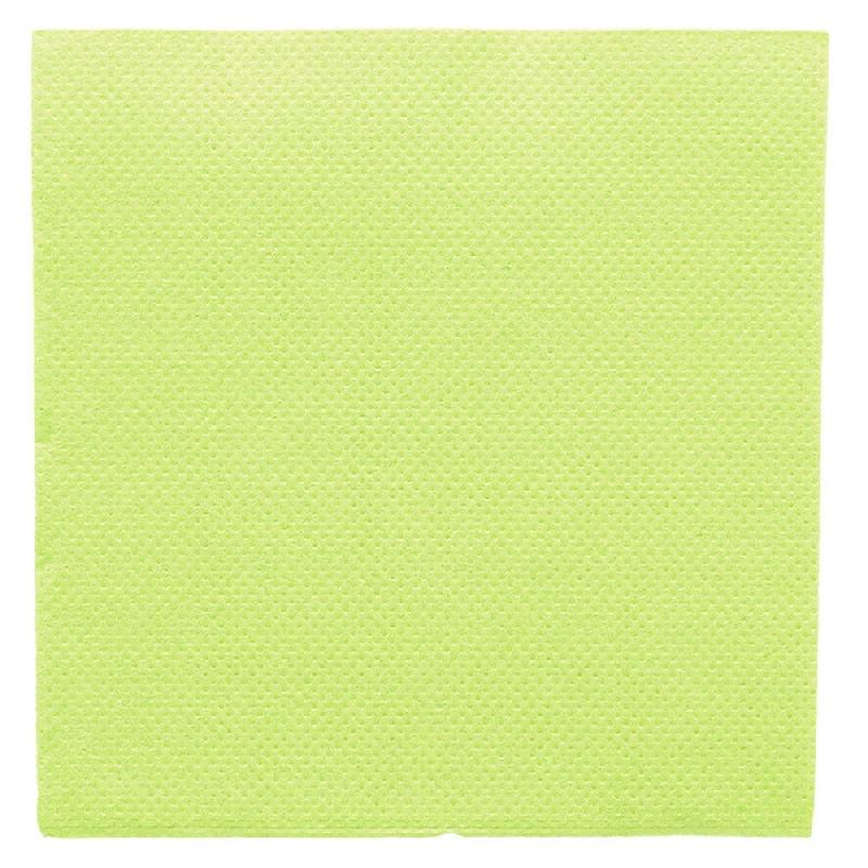Serviette en ouate gaufré 2 plis vert anis 20x20cm - par 2400_0