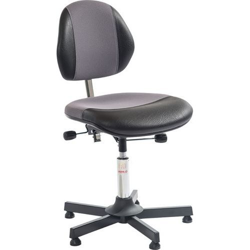 SIÈGE ATELIER DUO - MEDIUM - PATIN - GRIS - ACIER - GLOBAL PROFESSIONAL SEATING