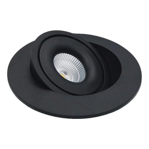 SPOT ENCASTRÉ LED - GRADABLE - 7W - NOIR - SWING ASLED