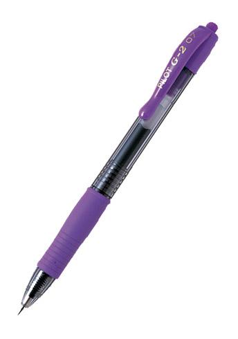 LOT DE 2 - STYLO ROLLER PILOT G2+ RÉTRACTABLE POINTE 0,7 MM VIOLET