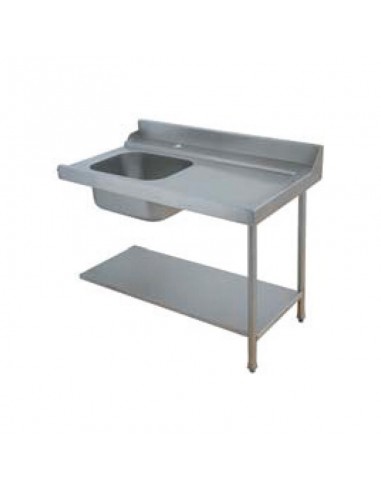 Table d'entrée en inox pour lave-vaisselle à capot Elettrobar - Panier 50x50 - Réf. 80206L_0