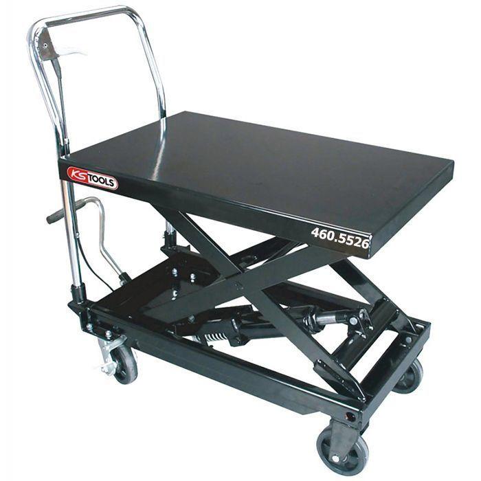Table élévatrice hydraulique 500 kg KS TOOLS - 11574038 avec grand plateau en acier_0