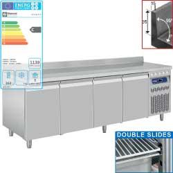 Table frigorifique murale ventilée - 4 portes GN 1/1 - 550 litres - DT224/ELA_0