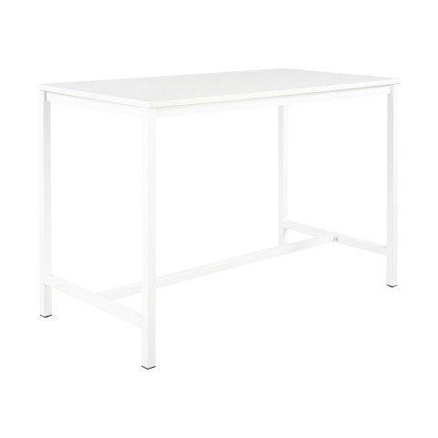 TABLE HAUTE SWAP L160 X H 110 X P 80 CM BLANC PIEDS MÉTAL BLANC