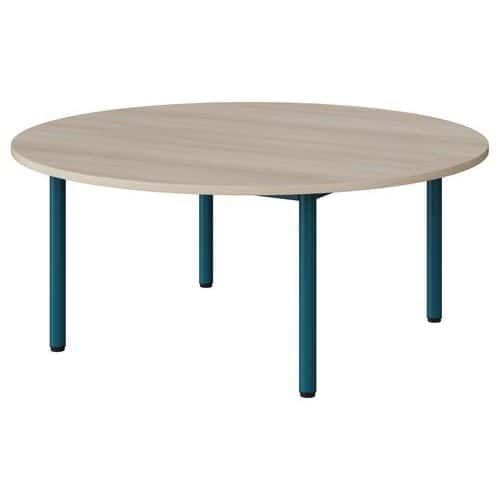 TABLE MALIBU Ø 120 T1 4P STRA ABS ACACIA/BLEU 5025