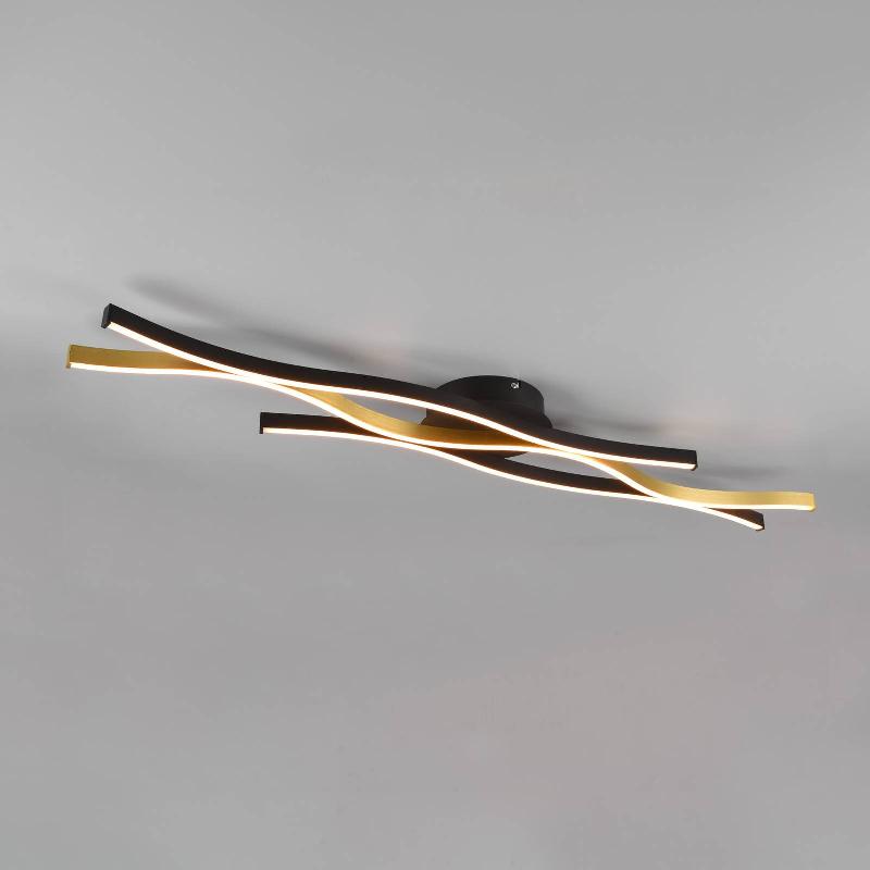 TRIO LIGHTING PLAFONNIER LED BLAZE, CCT, INTENSITÉ LUMINEUSE VARIABLE, LAITON