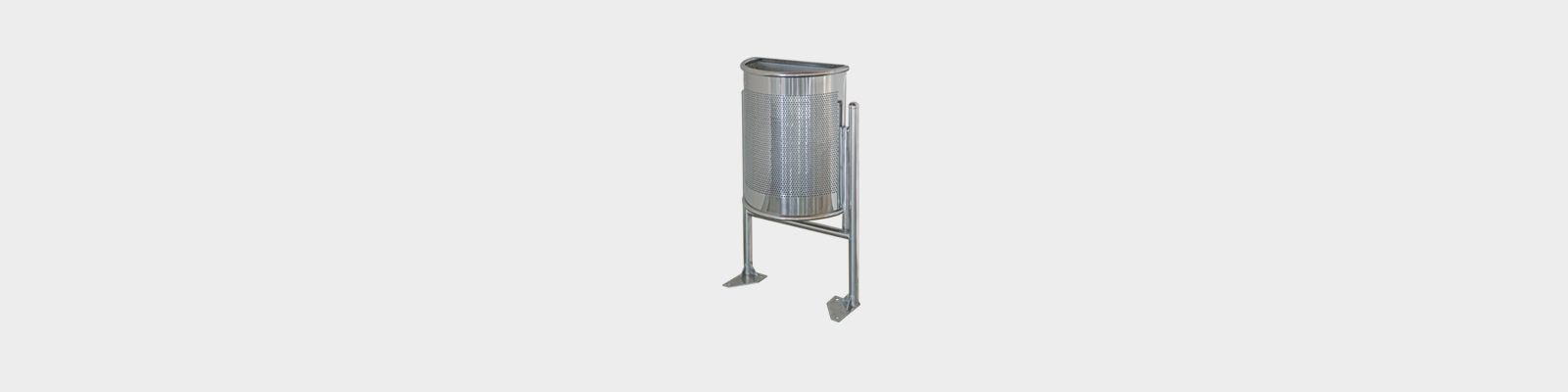 Up3is - corbeille BCN semi.R inox - Novatilu - 40 litres - acier inoxydable poli brillant_0