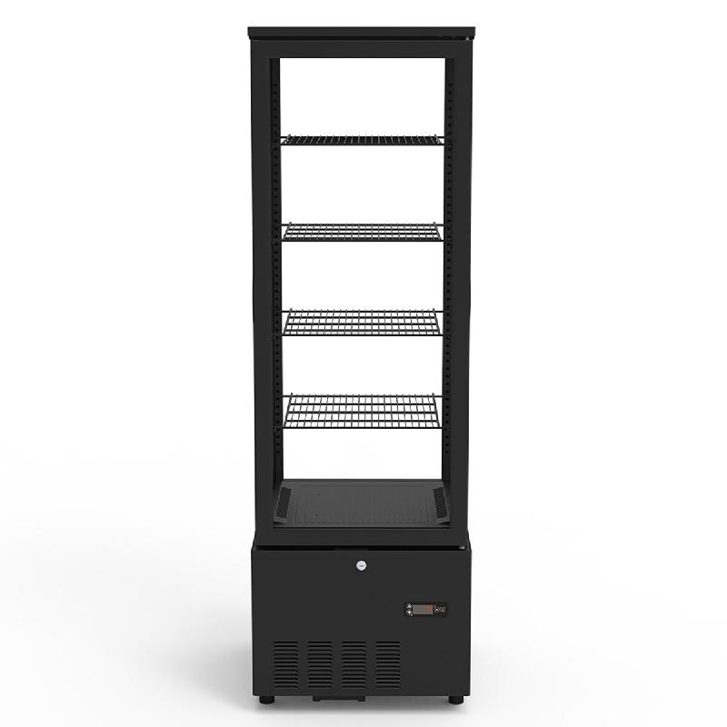 Vaiotec Vitrine réfrigérée TOPLINE à 4 compartiments / 237 litres « noire », 515 x 553 mm - noir inox 10588_0