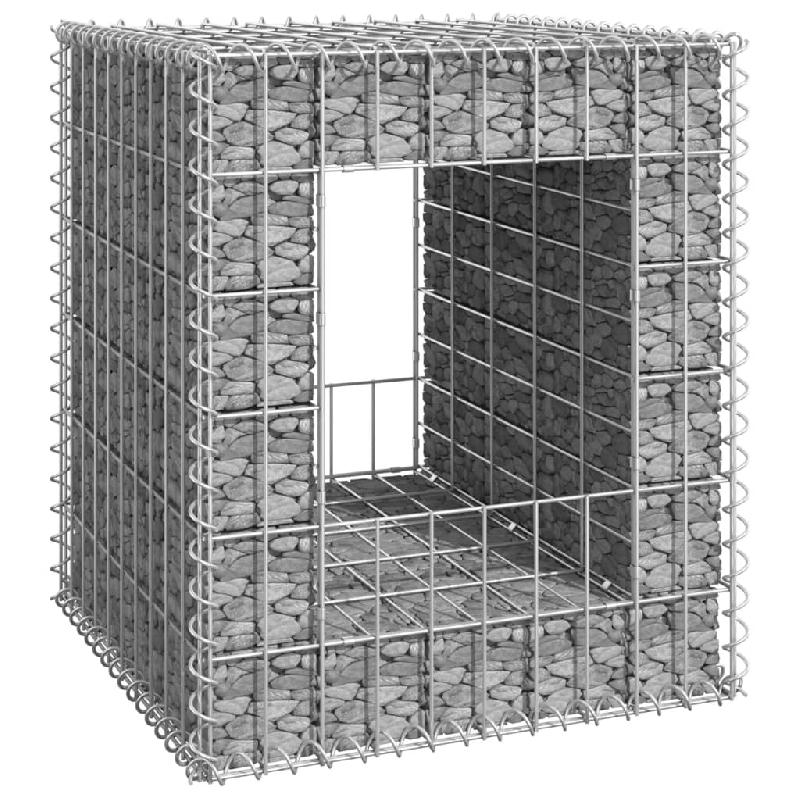 Vidaxl poteau à panier de gabion 50x50x60 cm fer 151266_0