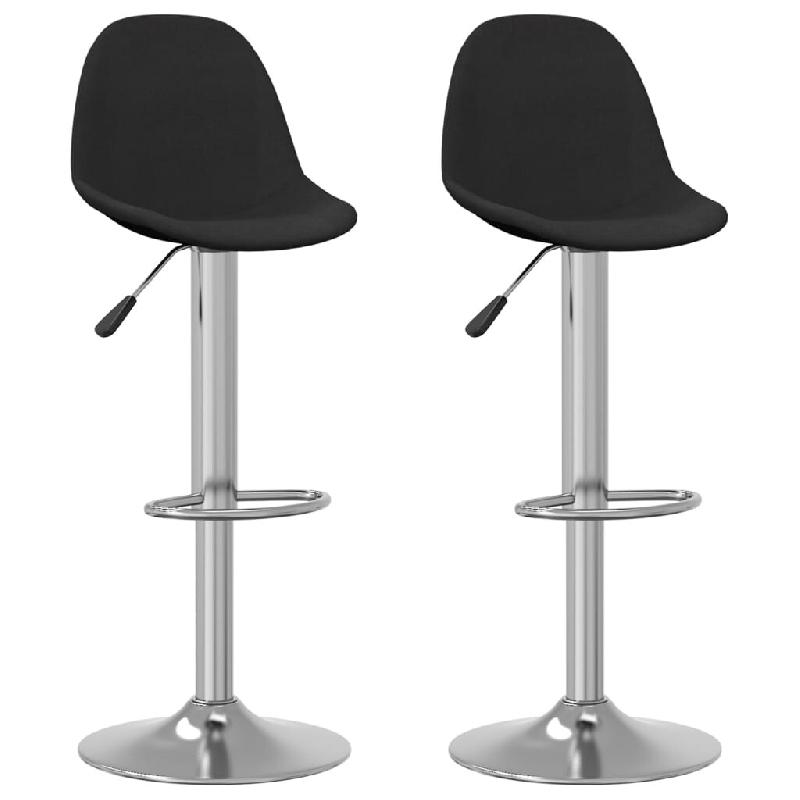 VidaXL Tabourets de bar lot de 2 noir tissu Modèle Nova Concept - 333387_0