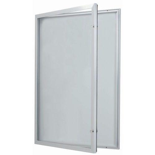VITRINE D'AFFICHAGE EXTÉRIEUR FOND GRIS - 9 FEUILLES 70X100 - SERRURE IDENTIQUE - AME
