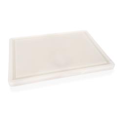 Planche à découper en Polyathylane L 400 mm l 250 mm H 20 mm Was Germany - blanc plastique 4044925013802_0