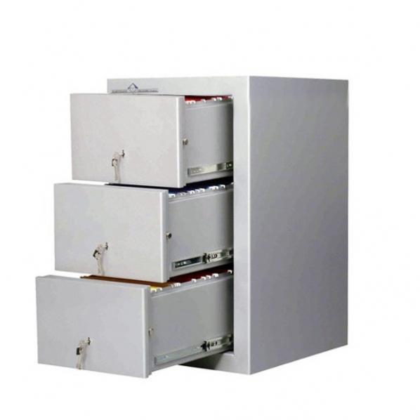 Armoire coupe-feu CLASS FIRE - 3 tiroirs - À clé + clé master - Protection anti-vol et incendie_0