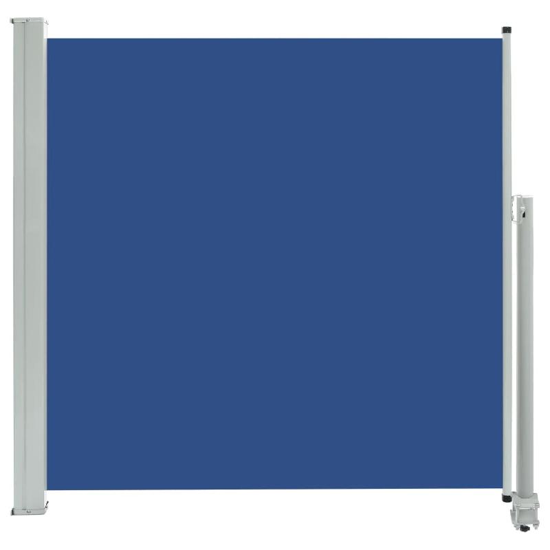 AUVENT PARAVENT STORE BRISE-VUE LATÉRAL RÉTRACTABLE DE PATIO JARDIN TERRASSE BALCON PROTECTION VISUELLE ÉCRAN 160 X 300 CM BLEU 02_0007279_0