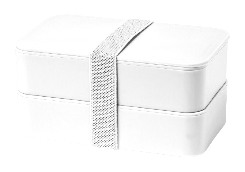 Boîte à lunch en plastique PP - Set de couverts inclus - 2 compartiments de 700 ml_0