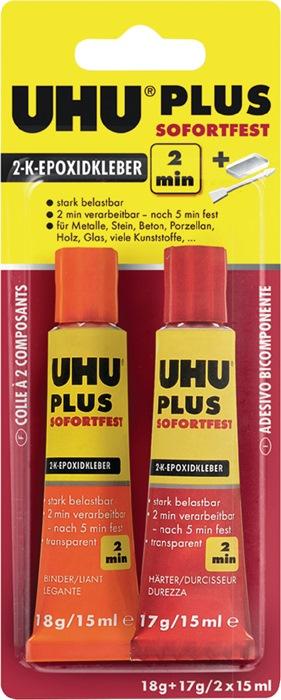 Colle époxy bi-composant PLUS SOFORTFEST 35 g incolore tube UHU_0