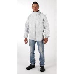 Coverguard - Veste de soudeur blanche en cuir en croûte de vachette (Pack de 10) Blanc Taille XL - XL blanc 3435241574558_0