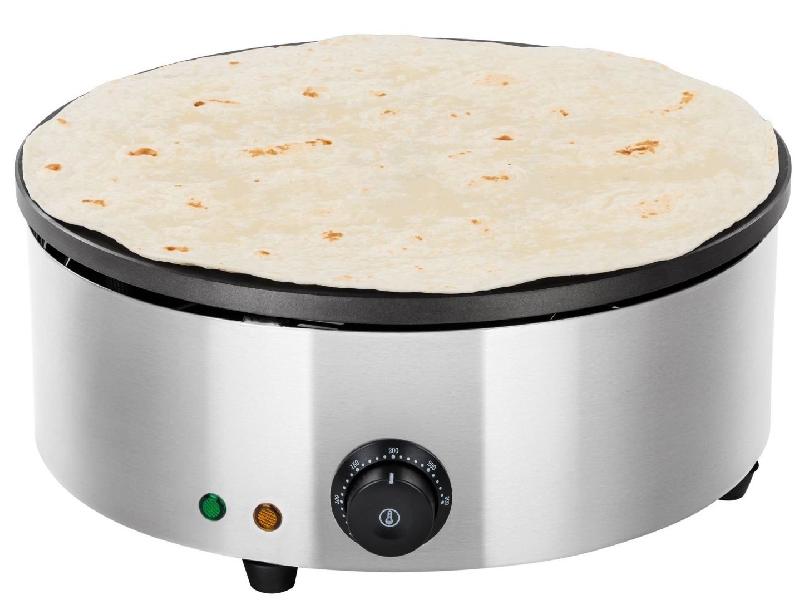 Crêpière professionnelle - Diamètre 40 cm - 3000 Watts - Plaque en fonte avec revêtement Téflon - Référence 3614048_0