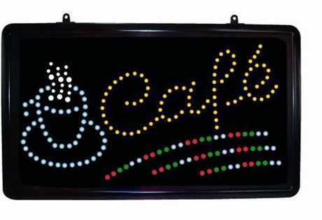 ENSEIGNE LUMINEUSE LEDS CAFÉ 56 X 33 CM