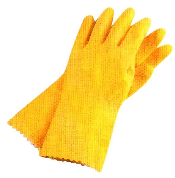 GANT DE MENAGE LATEX JAUNE T.8 SACHET