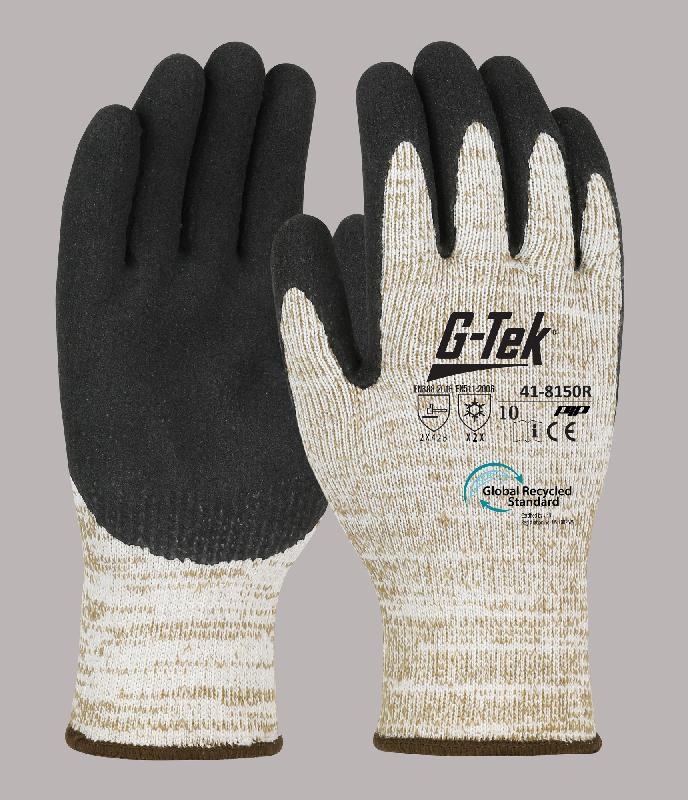 Gants anti-coupure d g-tek® 3rx™ enduit latex microsurface beige/noir t8 pip 41-8150r-8 - 794336_0
