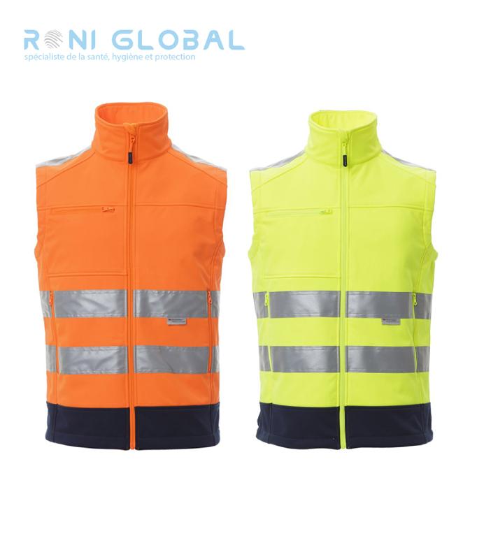 Gilet de sécurité haute visibilité homme - Softshell imperméable en polyester - 1 poche - Class 2 - Traffic Payper_0