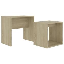 Helloshop26 - Ensemble de table basse sonoma 48 x 30 x 45cm bois ingénierie marron 02_0042123 - 3000213660722_0