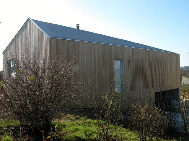 Maison à ossature en bois ANAIS - plain-pied avec sous-sol et toit double pente_1