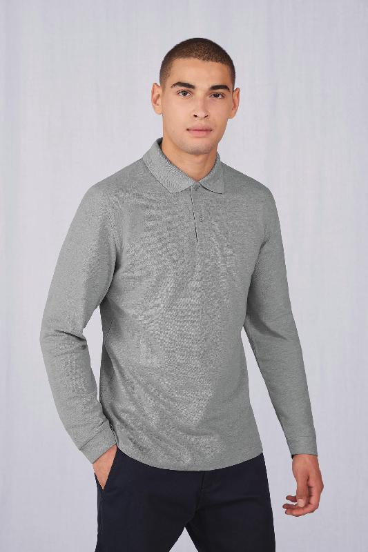 MY POLO 210 Homme manches longues - B&C - 100% coton pré-rétréci Ring-Spun - Réf: CGPU427_0