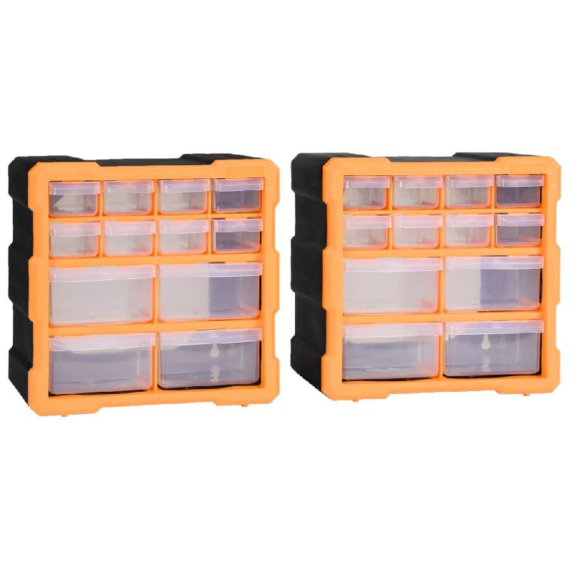 ORGANISATEURS MULTI-TIROIRS AVEC 12 TIROIRS 2 PIÈCES 26,5 CM 02_0003265_0