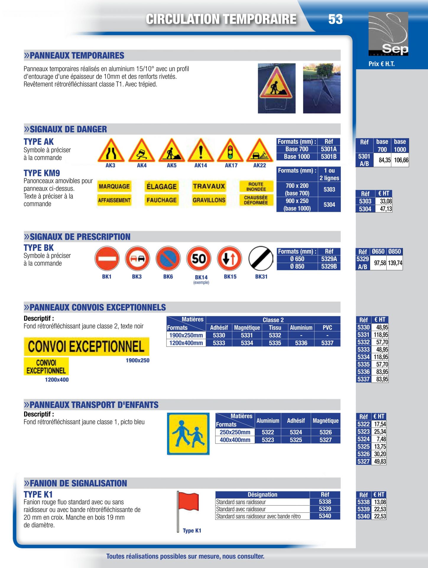 Panneau de signalisation - circulation temporaire_0