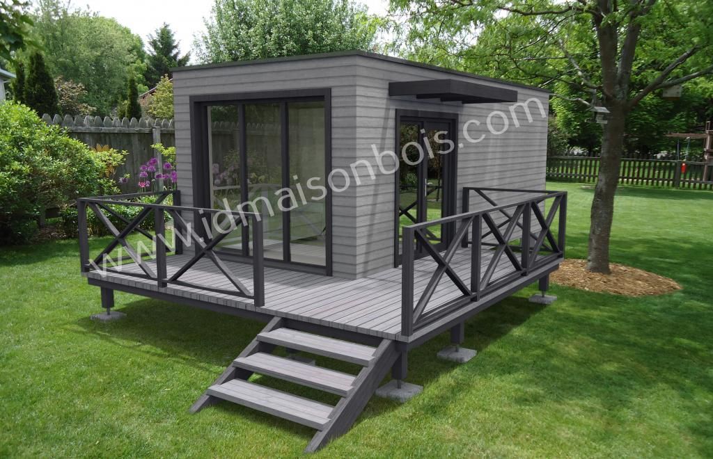 Paris - studio de jardin - ID Maison Bois - toit plat 20m² clé en main_0