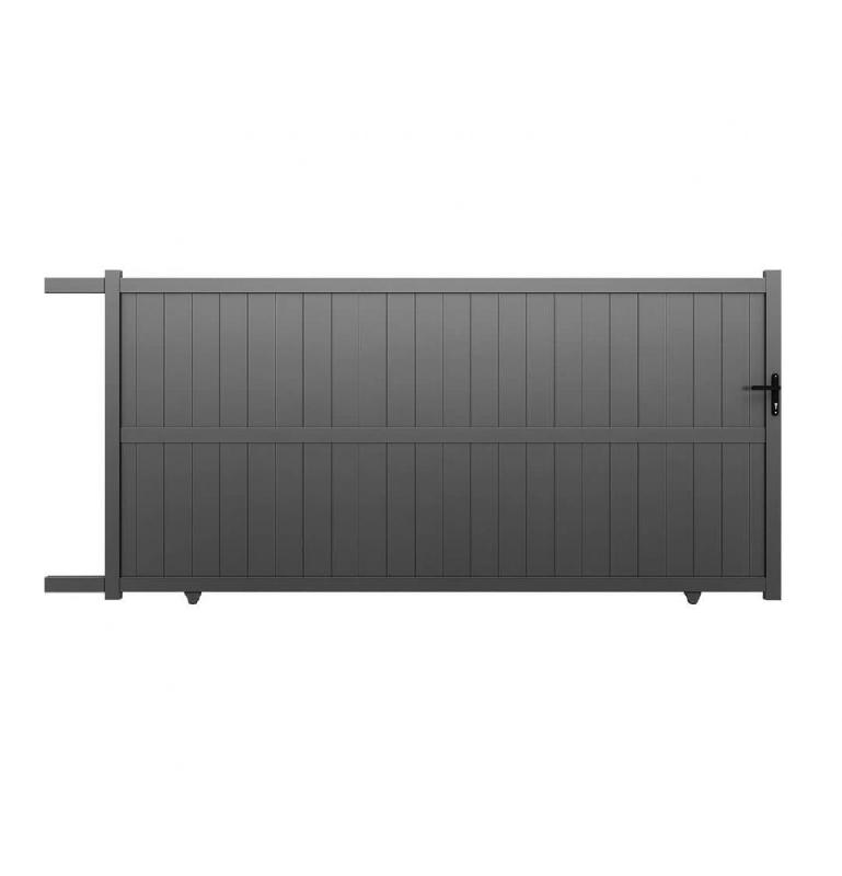 Portail coulissant aluminium NICE - gris anthracite - portnicecoul350170g_0
