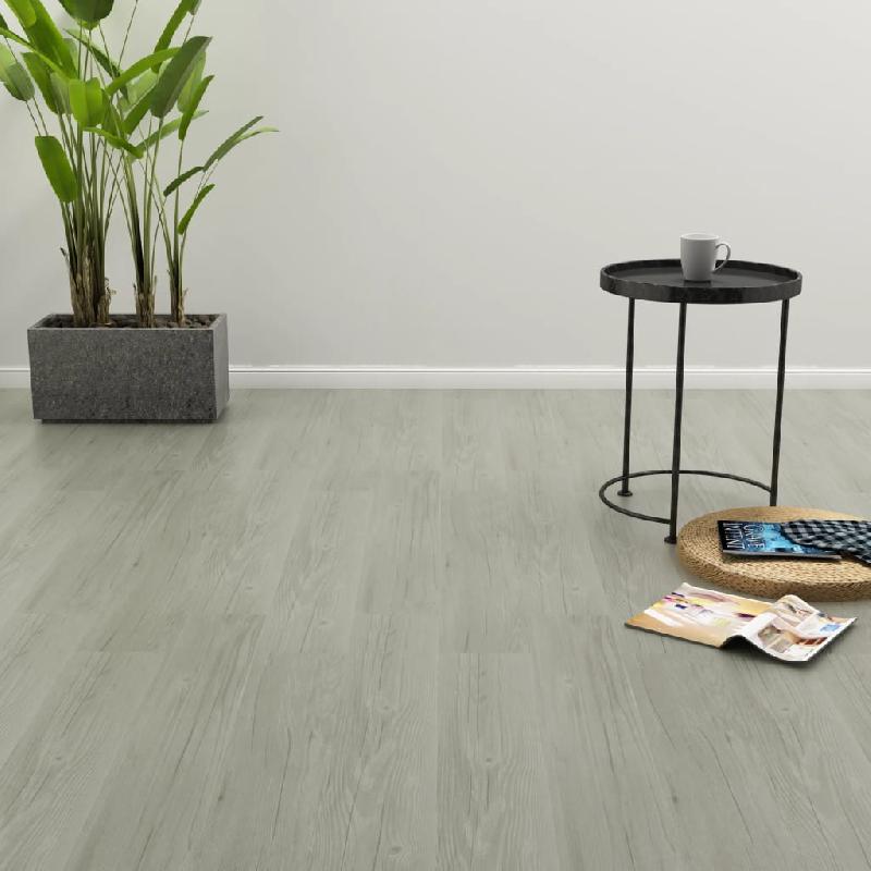 Vidaxl planches de plancher autoadhésives 4,46 m² 3 mm pvc gris 143870_0
