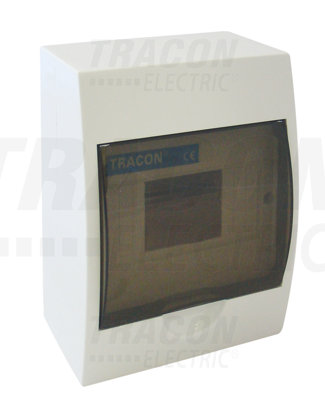 Boîte de distribution en saillie - cache fumée - rail N-PE 1×6 modul - IP40 - dimensions 205×150×75 mm_0