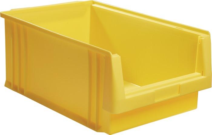 Boîte de rangement à ouverture frontale PLK - 500x315x200mm - PP jaune - Résistante et compatible alimentaire_0