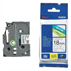 Brother ruban pour ptouch laminé noir/transparent 18mmx8m tze141_0