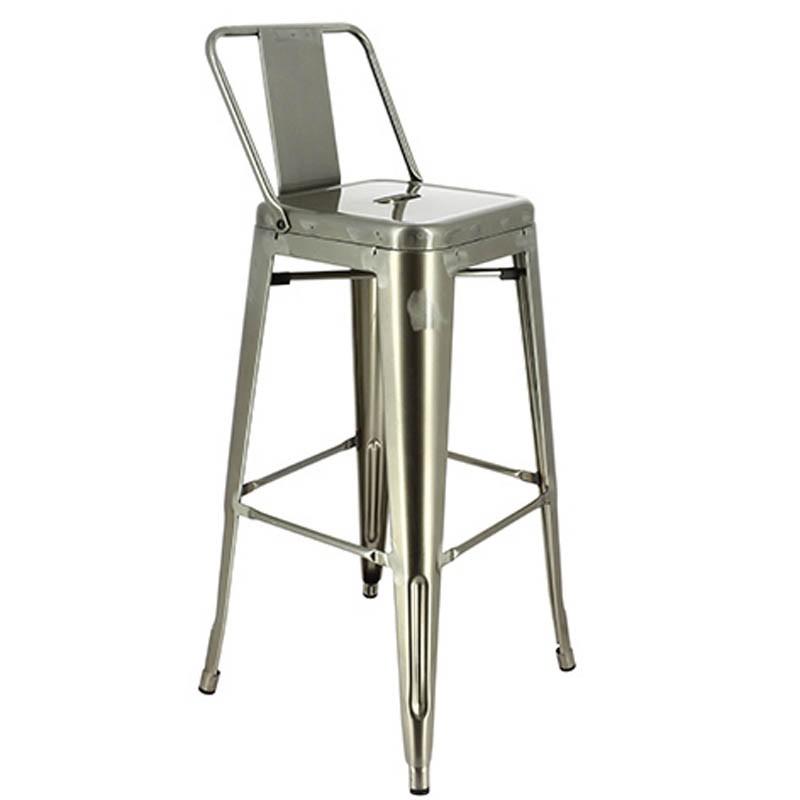 Chaise haute de restaurant métal Chicago - GRIS_0