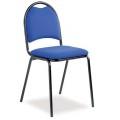 Chaise empilable Lina - finition tissu M1 - robuste et confortable avec patins anti-bruits_0