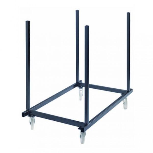 Chariots à ridelles pour tables rectangulaires - Epoxy noir - Capacité maximale 600 kg - Rolléco_0