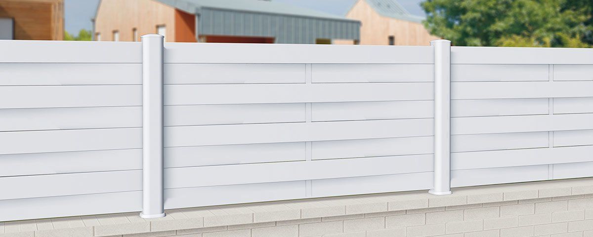 Clôture PVC CL 21 / TYPE 21 - CG Pro - Lisses 100 x 20 mm - Poteau 96 x 96 mm - Hauteur 430 à 2030 mm_0