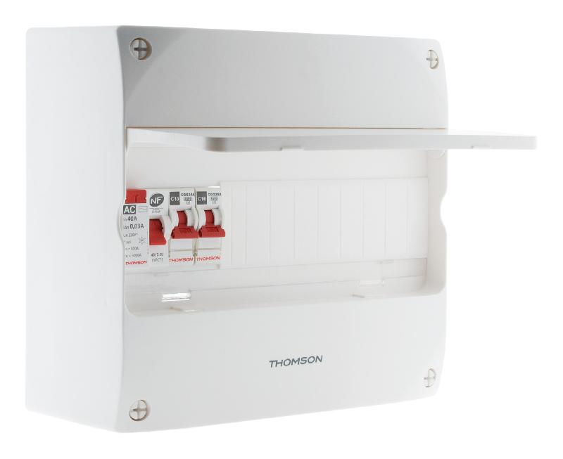 Coffret électrique pré-équipé 1 rangée 13 modules - Thomson - Compatible GTL, conforme NFC15-100, idéal rénovation_0