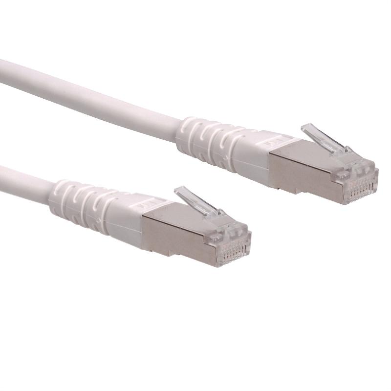 Cordon Cat.6 (Classe E) F/UTP AWG26, blanc, 0,5 m_0