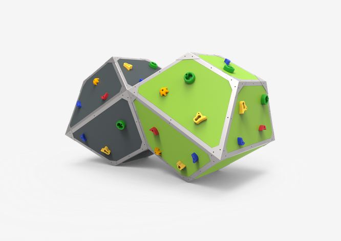 Structure pour aire de jeux - Escalade de bloc Búlder ROKO 2 JROK02 - formes géométriques et matériaux durables_0