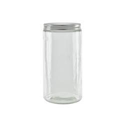 FHC - 60Pcs - Pot en verre rond avec couvercle en aluminium à visser - H187mm 1000ml - transparent verre FHC294VBOC1000_0