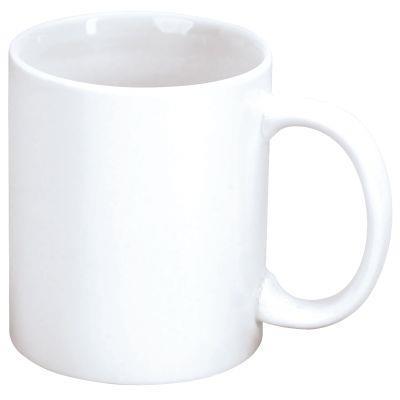 Lot de 6 mugs en porcelaine blanche émaillée_0