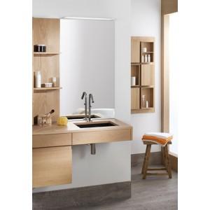Meuble 90 Cm Suspendu 1 Vasque Miroir Etagere Forest Sanijura