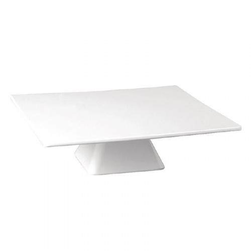 PLAT À GÂTEAU 300 X 300 MM EN MÉLAMINE BLANCHE KRISTALLON