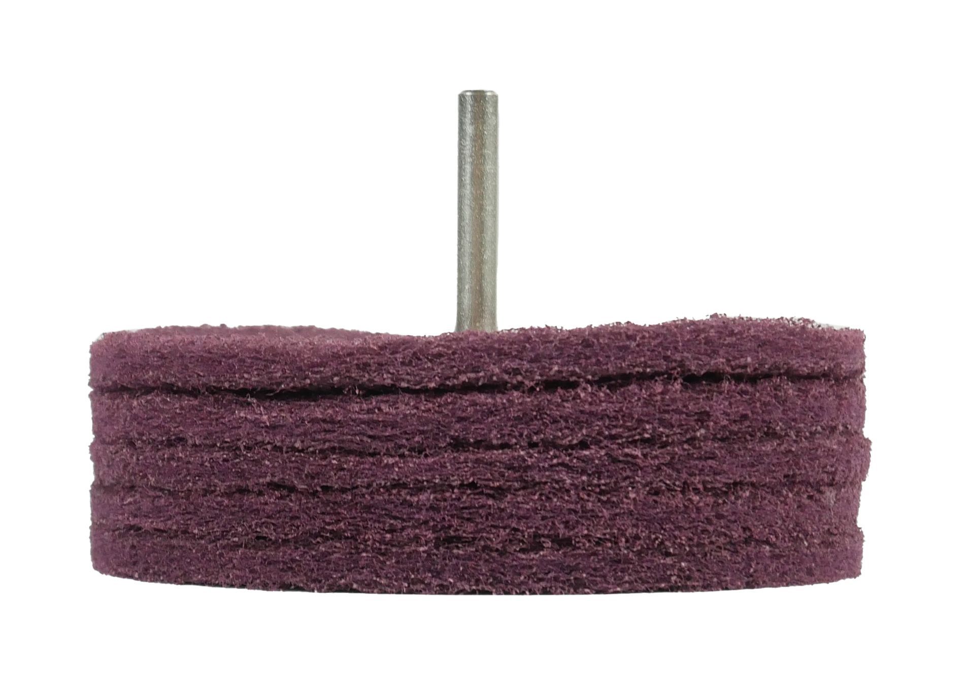 Roue à lamelle en nylon abrasif - 5 disques - finition satinée pour inox, alu, acier et composites_0
